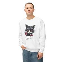 Load image into Gallery viewer, Happy Hallow Wine Cat Sweatshirt, Halloween Crewneck Jumper, Funny Fall Cat Pullover, Wine Lover Gift, Cozy Autumn Sweatshirt
